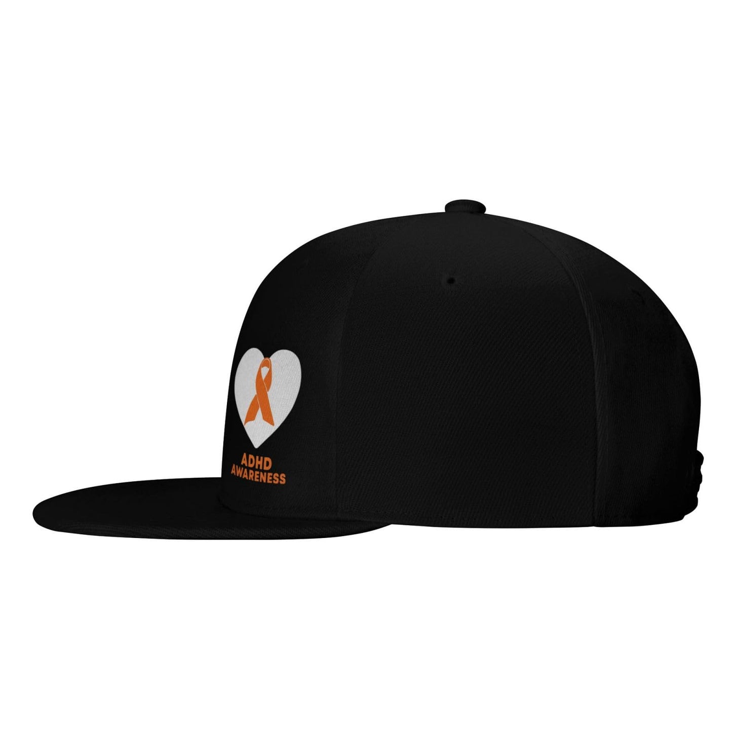 Orange Ribbon ADHD Awareness Snapback Hat - FocusAid Essentials: Empowering ADHD Living