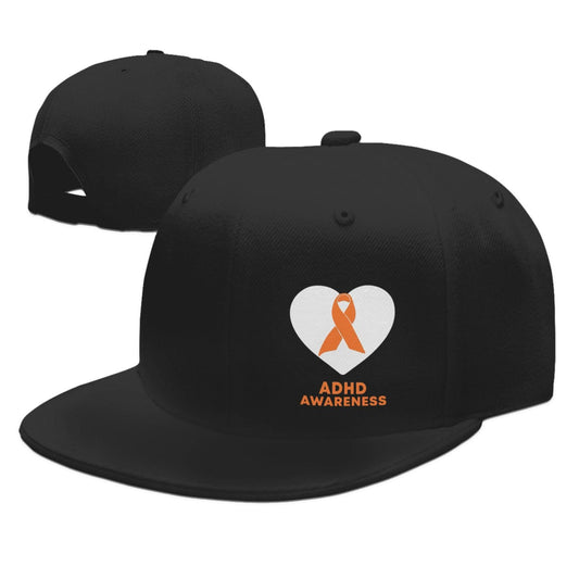 Orange Ribbon ADHD Awareness Snapback Hat - FocusAid Essentials: Empowering ADHD Living