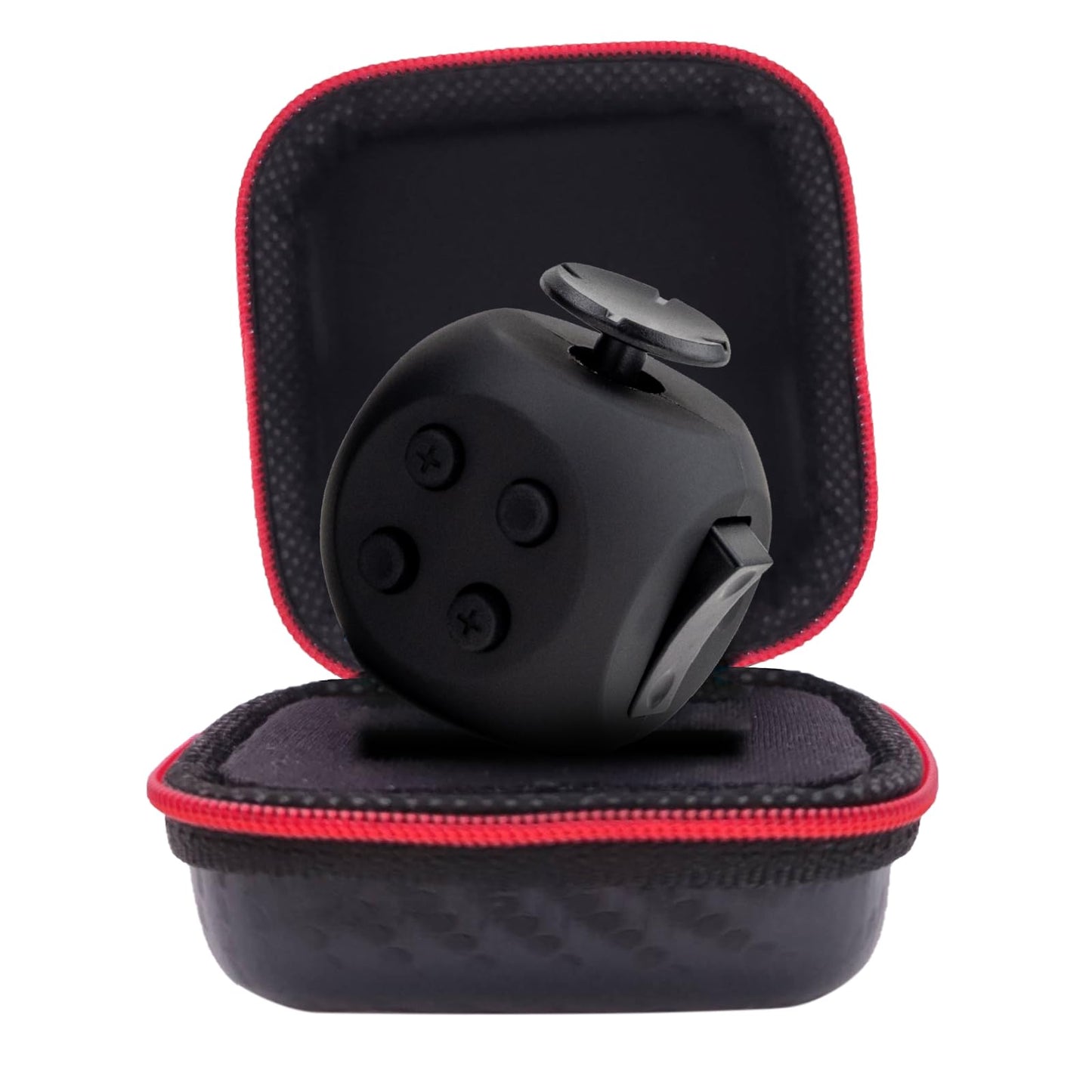 PILPOC theFube Fidget Cube - 6 Sided Fidget Toys for Adults and Kids - Fidget Cube Toy for Stress Relief & Focus - Audible/Silent Fidget Cube for Kids, with Carry Case (Midnight) - FocusAid Essentials: Empowering ADHD Living