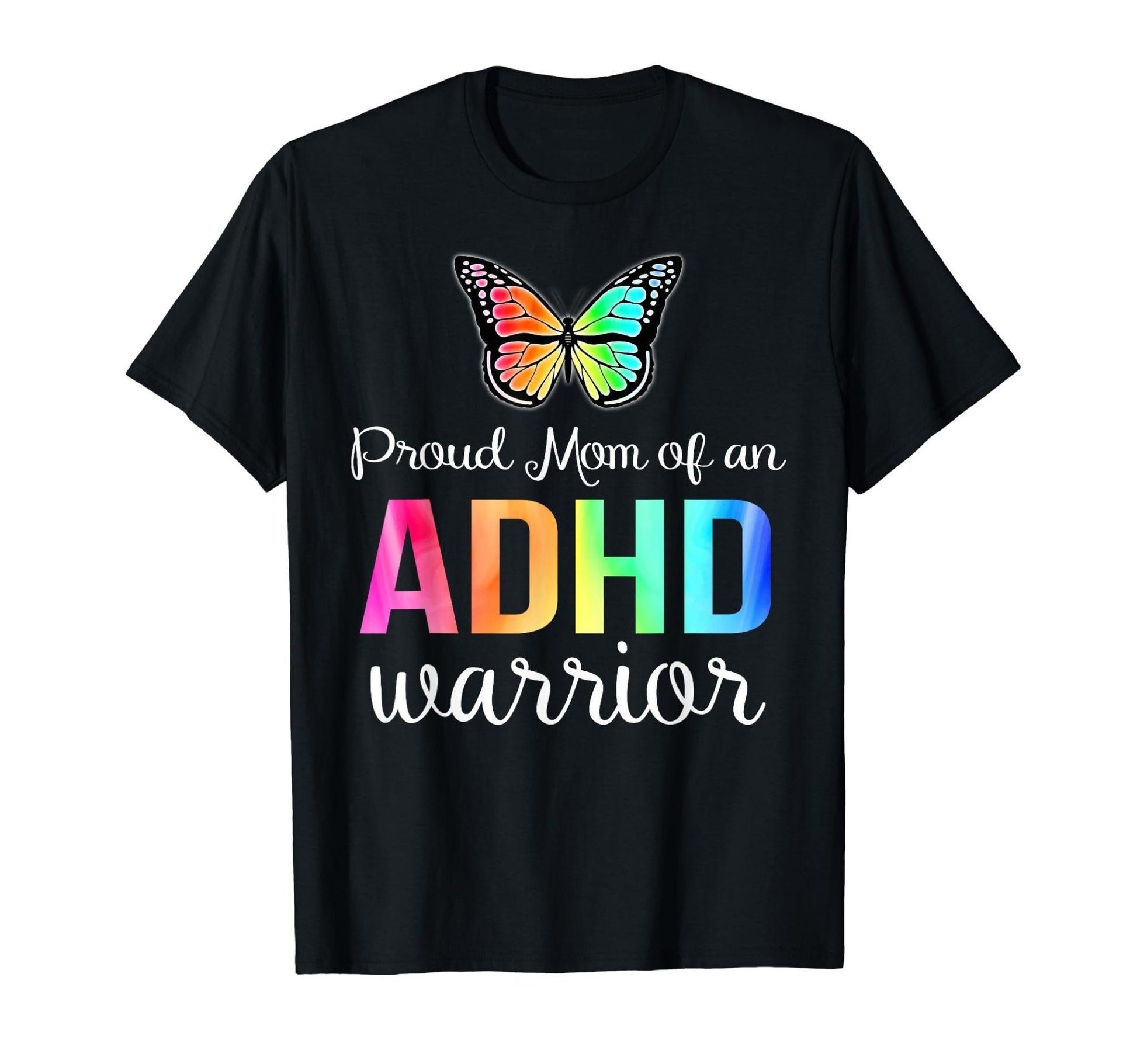 Proud ADHD Mom Butterfly T-Shirt - FocusAid Essentials: Empowering ADHD Living