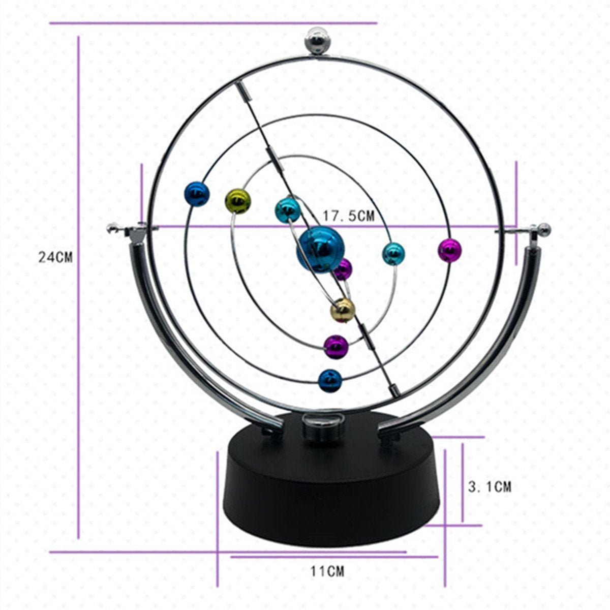 ScienceGeek Kinetic Art Asteroid - Electronic Perpetual Motion Desk Toy Home Decoration - FocusAid Essentials: Empowering ADHD Living