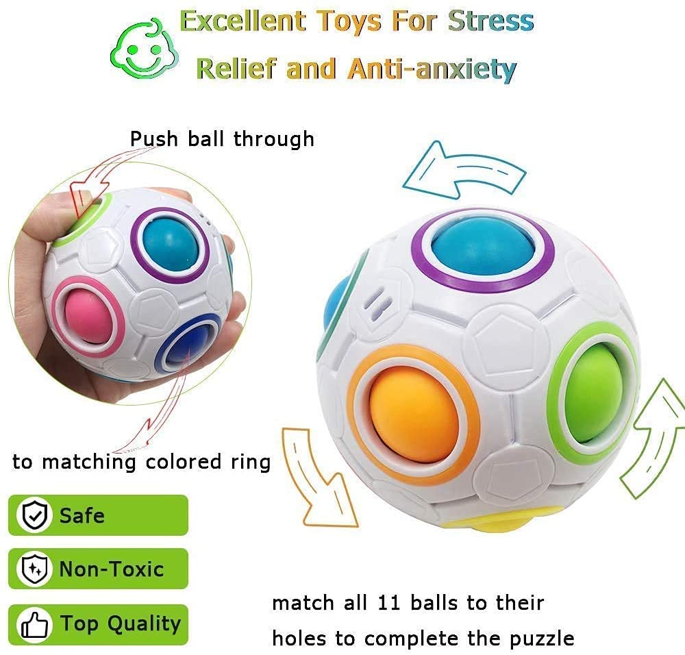 Sensory Fidget Toys Set 7 Pack. Stress Relief Relieve Anxiety Tools Bundle Figette Toys with Fidget Pad, Cube with Infinity, Magnetic Ring, Fidget Box Bulk Figit, Game for Kids Adults Kill Time - FocusAid Essentials: Empowering ADHD Living