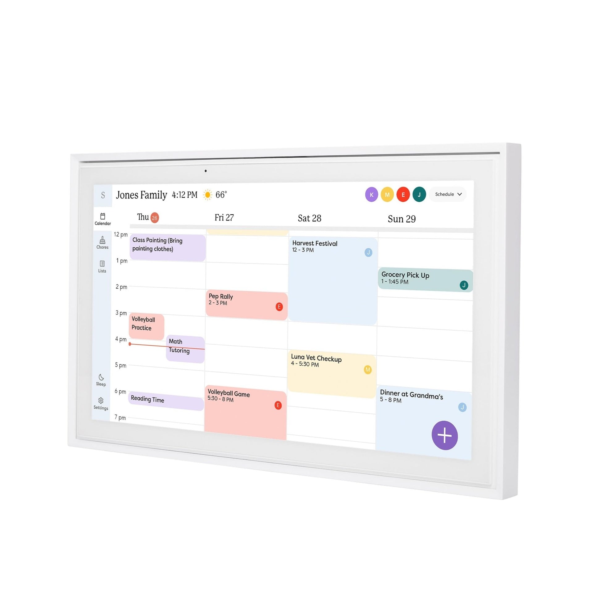 Skylight Calendar: 15 inch Digital Calendar & Chore Chart, Smart Touchscreen Interactive Display for Family Schedules - Wall Mount Included - FocusAid Essentials: Empowering ADHD Living