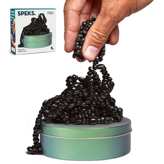 Speks Crags Ferrite Putty | 500+ Ferrite Stones in a Tin, Fidget Toy for Adults & Teens 14+, Desk Toy for Office, Holiday Stocking Stuffer, Stress Relief | Tranquility, Medium - FocusAid Essentials: Empowering ADHD Living