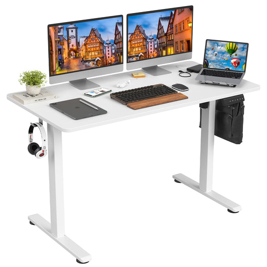 STARY Electric Standing Desk Adjustable Height Sit Stand Home Office Desk with Splice Board - FocusAid Essentials: Empowering ADHD Living