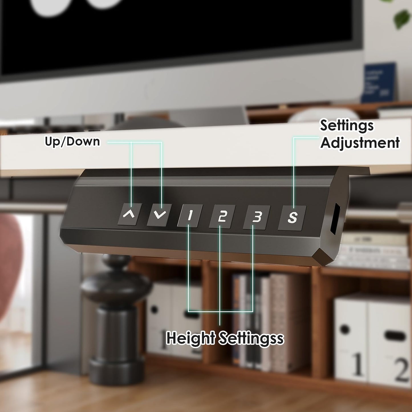 STARY Electric Standing Desk Adjustable Height Sit Stand Home Office Desk with Splice Board - FocusAid Essentials: Empowering ADHD Living