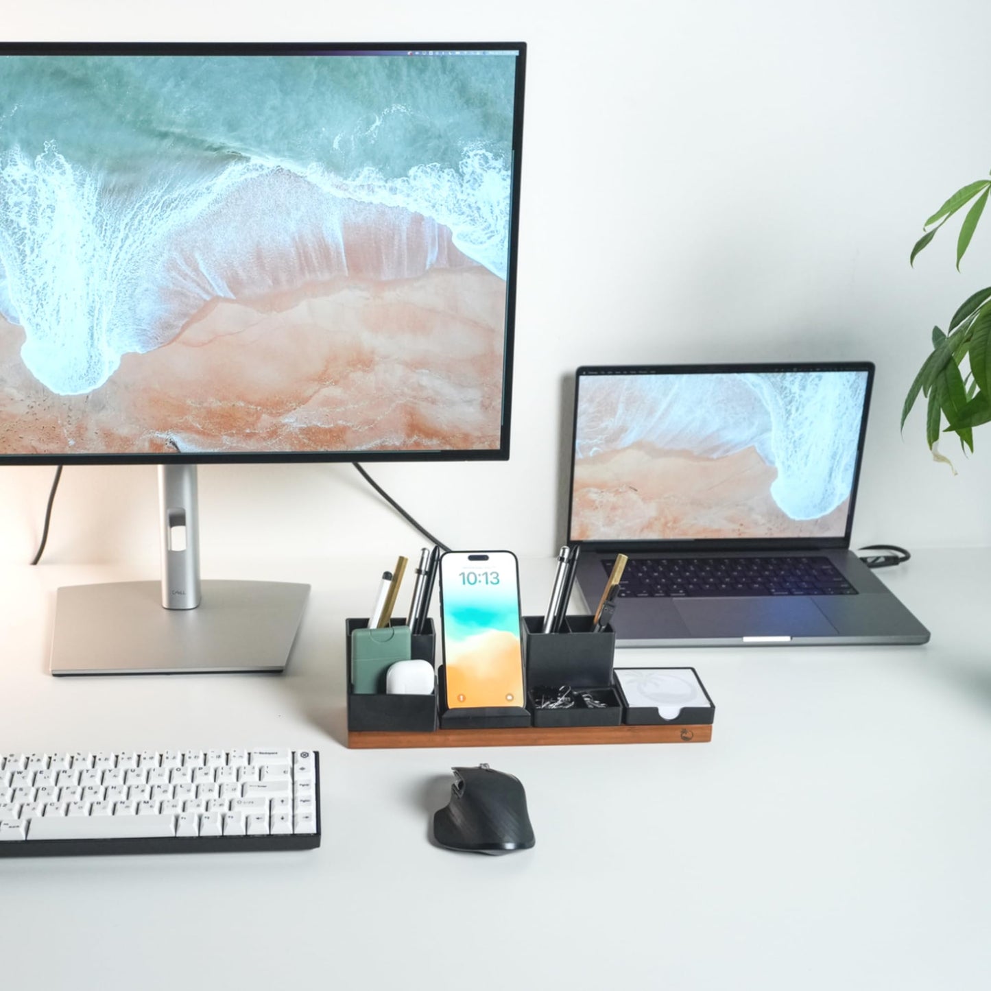 The Original Magnetic Desk Organizer (As Seen On PBS) - Patented Office Supplies Holder with Customizable Trays - Black - FocusAid Essentials: Empowering ADHD Living