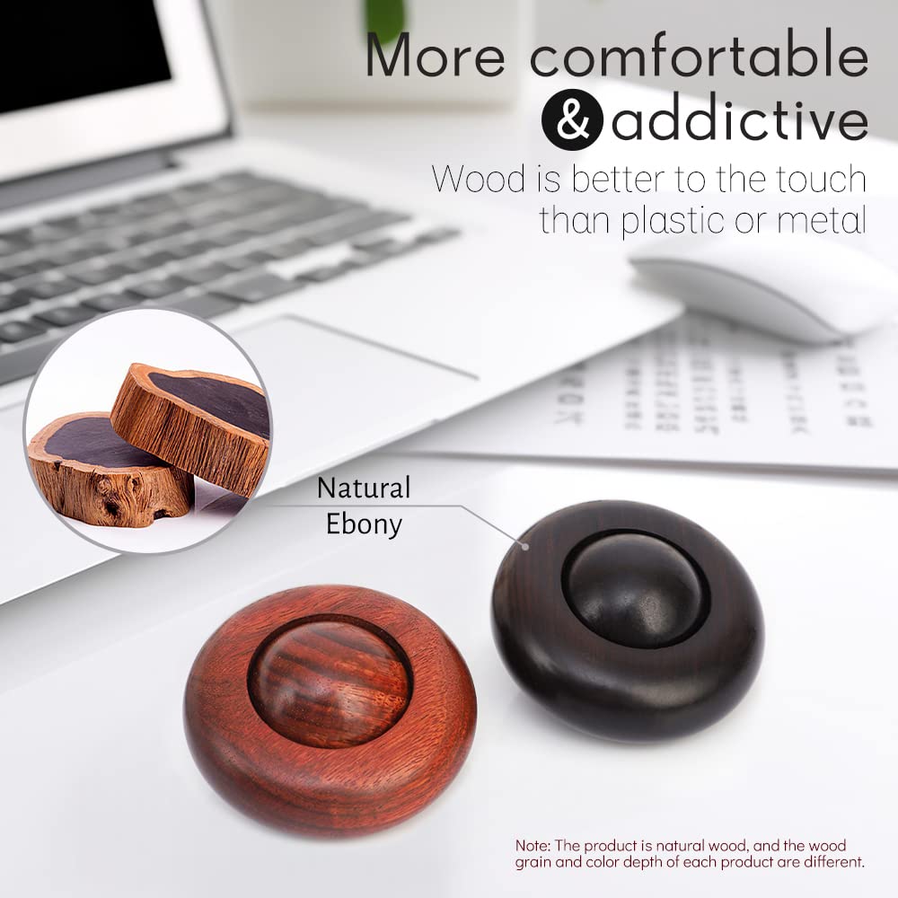 Tybasthe Fidget Toys for Adults, Wooden Stress Relief Toy, EDC ADHD Tools for Adults, Portable Figette Toys Adults Fidgets for Anxiety and Stress Balls, Quiet Fidget Cube Desk Toys for Office - FocusAid Essentials: Empowering ADHD Living