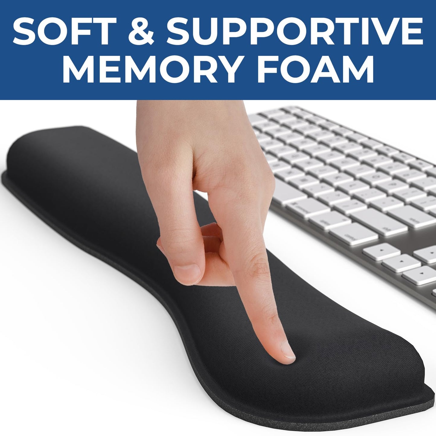 Wrist Rest with Ergonomic Mouse Pad - Memory Foam Desk Cushion for Carpal Tunnel by Everlasting Comfort - FocusAid Essentials: Empowering ADHD Living