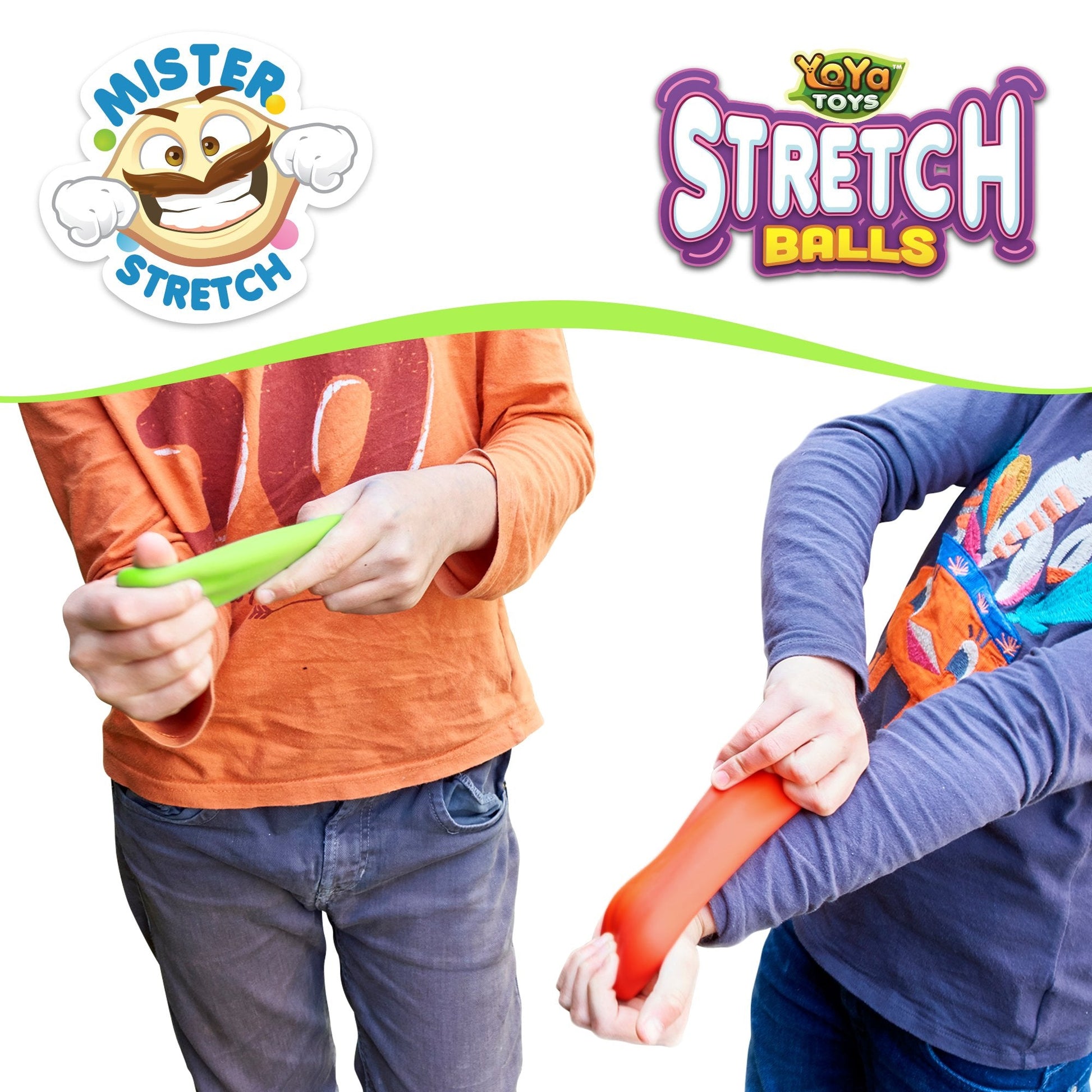 YoYa Toys Pull, Stretch and Squeeze Stress Balls - 3 Balls, Elastic Sensory Balls for Stress and Anxiety Relief, Autism and Special Needs Toys, Calming Fidgets for Kids and Adults, Ideal for Classroom - FocusAid Essentials: Empowering ADHD Living