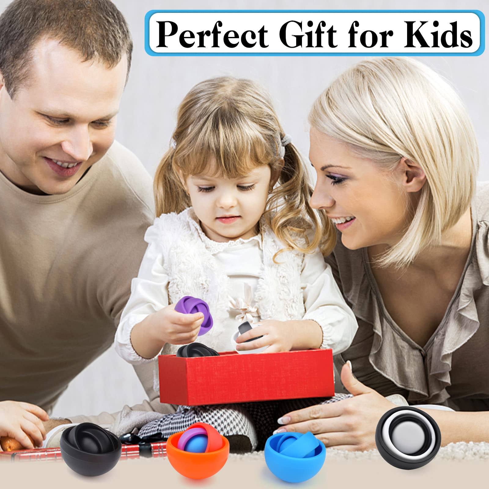 Yrissmiss Fidget Toy for Adults, Cool Gadget Christmas Stocking Stuffers for Boys Girls Teens Kids, Desk Toy ADHD Autism Stress Relief Finger Toy Hand Fidget Spinner New Year Party Favors - FocusAid Essentials: Empowering ADHD Living